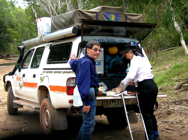 Lunch stop at the Normanby River