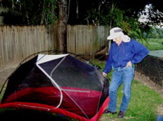 Peter and Patsy's tent