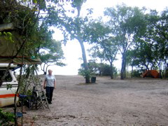 Our beach campsite